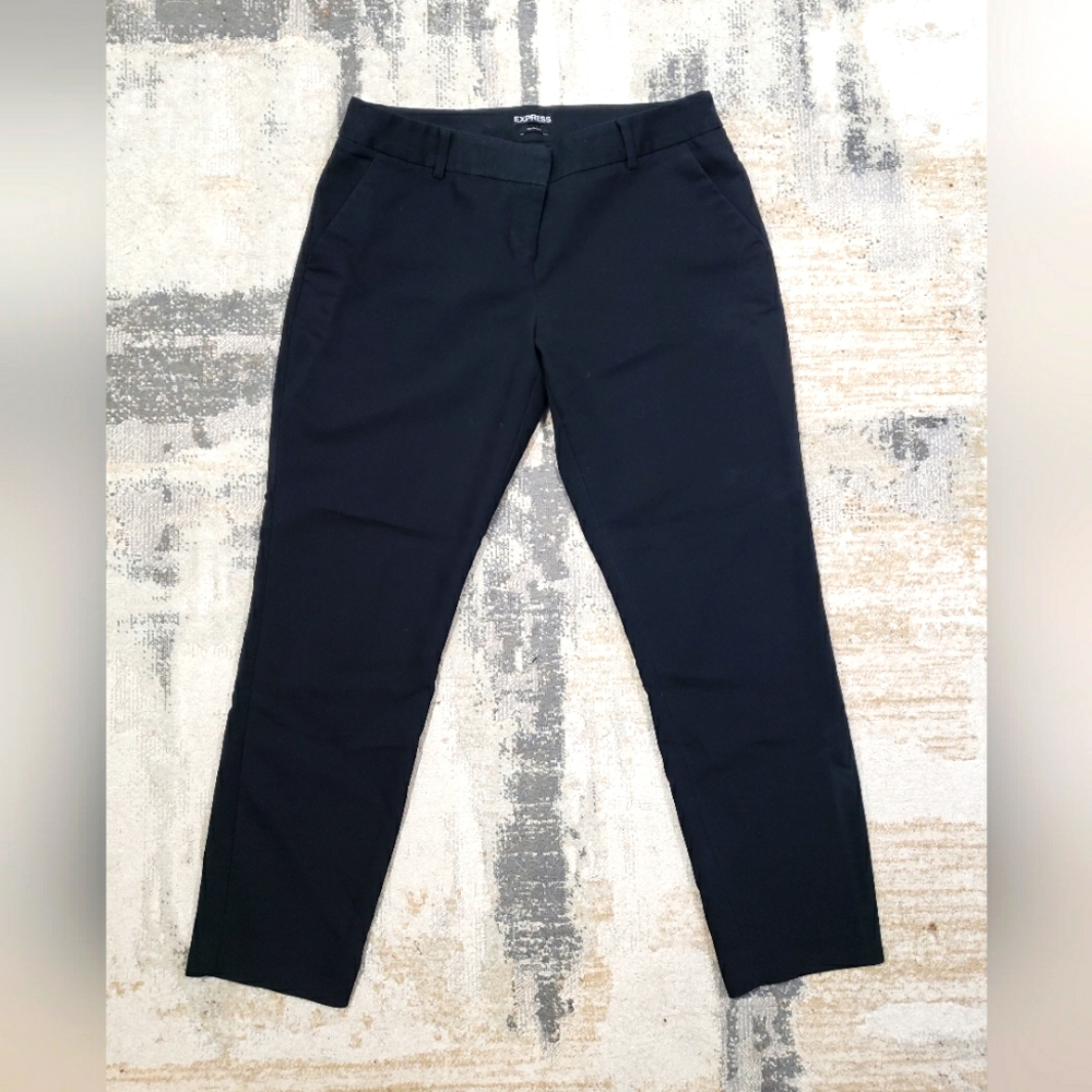 Express Columinst Dress Pants Ankle Size 8R Black